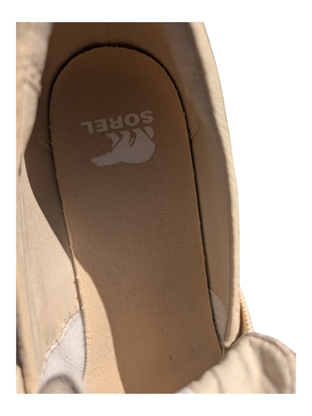 Sorel Cream Leather Slip-On Chunky Loafers with Elastic Band - Picture 7 of 8